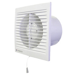 Fürdőszobai ventilátor rovarvédő hálóval és húzókapcsolóval, Ø 125 mm